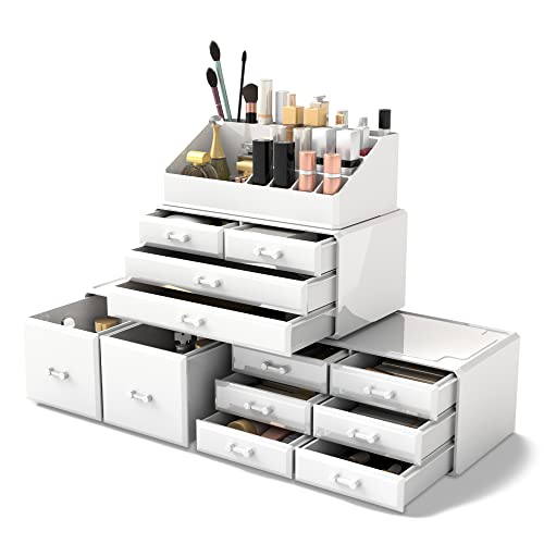 READAEER Makeup Organizer/Kosmetik Aufbewahrungsbox/Schmink Aufbewahrungskasten in 4 Lagen mit 12 Schubladen, ist für Schlafzimmer und Badzimmer geeignet READAEER Makeup Organizer/Kosmetik Aufbewahrungsbox/Schmink Aufbewahrungskasten in 4 Lagen mit 12 Schubladen, ist für Schlafzimmer und Badzimmer geeignet von READAEER