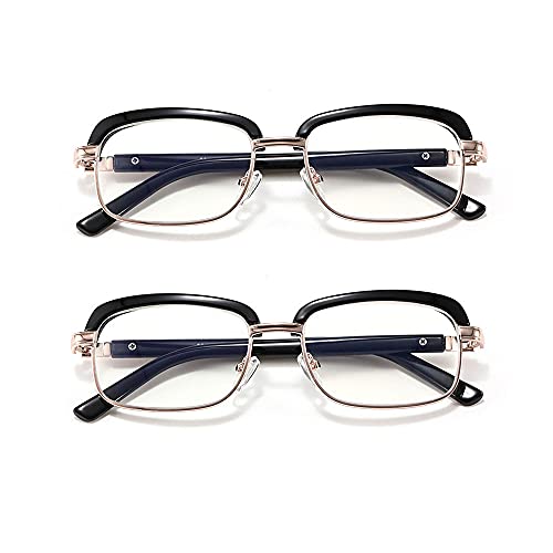 Reading Glasses Halbrahmen-Lesebrille für alte Männer und Frauen, Bequeme und tragbare optische Glaslinse (2 Stück) von Reading Glasses
