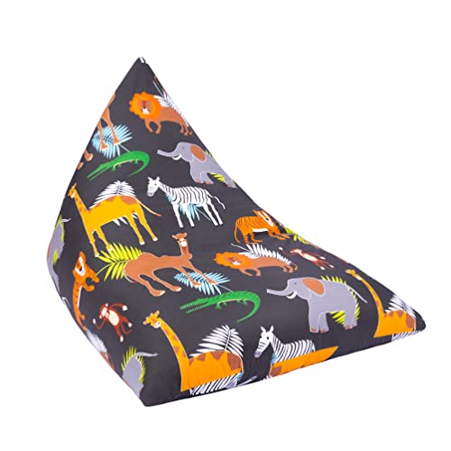 Ready Steady Bed Kinder Pyramiden Sitzsack | Bequeme Möbel für Kleinkinder | Weicher und sicherer Liegestuhl Kinder Sitzsack | Ergonomisch Gestaltet Sitz Spielzimmer (Africa) von Ready Steady Bed