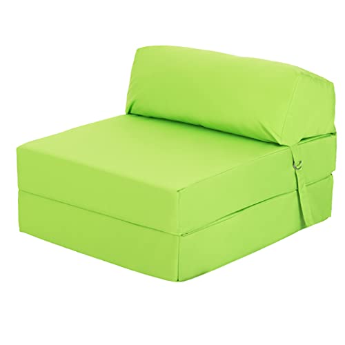 Ready Steady Bed Komfortabler Z-Fold Klappstuhl | Leichtes Futon-Sofa | Weicher, wasserabweisender Bezug | Ergonomisch gestaltete Z Bed Klappmatratze (Limone) von Ready Steady Bed