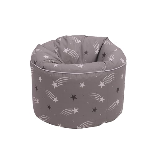 Ready Steady Bed Runde Sitzsack Kinder mit füllung | Sitzsack Kinderzimmer Weicher Sitz Spielzimmer | Ergonomisch geformter Bodenkissen | Langlebig Kleinkindmöbel | Kindersitzsack (Sternschnuppen) von Ready Steady Bed