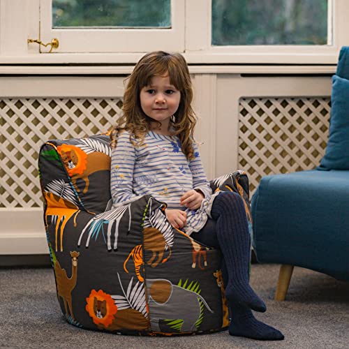 Ready Steady Bed Kinder Sessel mit füllung - Kindersessel Mädchen und Jungen Babysessel mit Abnehmbarem Bezug- Sessel für Kinder - Kindermöbel, Sessel kinderzimmer sitzsack Kinder (Africa) von Ready Steady Bed