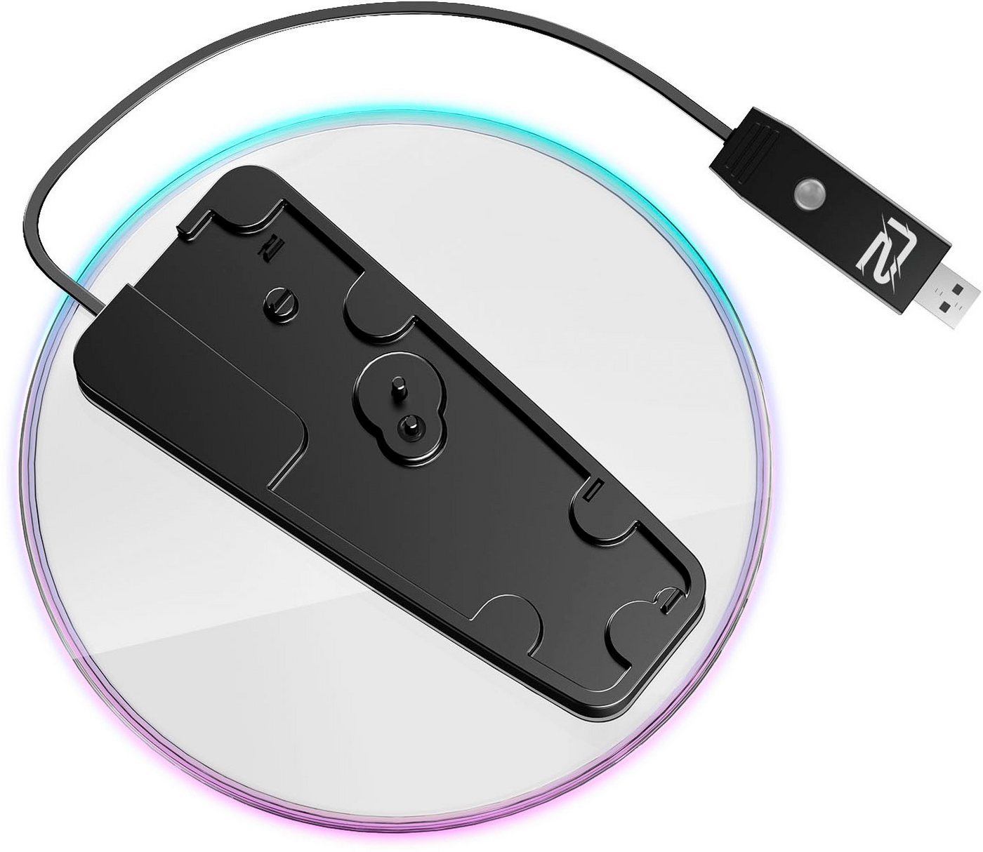 Ready2gaming Standfuß Transparenter Standfuß für die PlayStation 5 mit RGB Beleuchtung von Ready2gaming