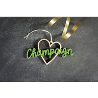 Champaign Herz Christbaumschmuck - Wähle Deine Farbe | Weihnachtsschmuck Geschenk Zur Wohnungserwärmung Weihnachtsgeschenk Illinois Il von ReadyGo