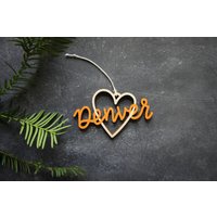 Denver Herz Weihnachtsanhänger - Wähle Deine Farbe | Christbaumschmuck Einweihungsgeschenk Weihnachtsgeschenk Colorado von ReadyGo