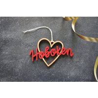 Hoboken Herz Christbaumschmuck - Wähle Deine Farbe | Weihnachtsschmuck Geschenk Zur Wohnungserwärmung Weihnachtsgeschenk von ReadyGo