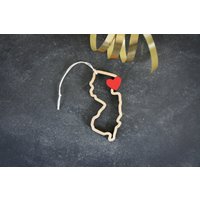 Hoboken New Jersey Outline Herz Ornament - Farbe Wählen | Weihnachtsschmuck Einweihungsparty Geschenk Weihnachtsgeschenk von ReadyGo