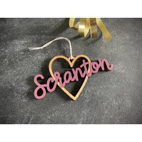 Scranton Herz Christbaumschmuck - Wähle Deine Farbe | Weihnachtsschmuck Geschenk Zur Wohnungserwärmung Weihnachtsgeschenk Pa von ReadyGo