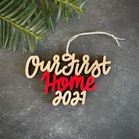 Wähle Dein Jahr Und Farbe | Unser Erstes Zuhause Weihnachtsornament Christbaumkugel Einweihungsparty Geschenk Weihnachtsgeschenk Paar von ReadyGo