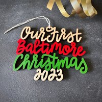 Wählen Sie Ihr Jahr, Satz Und Farben | Unsere/Meine Erste Baltimore-Weihnachtsverzierung Weihnachtsschmuck Einweihungsparty Geschenk von ReadyGo