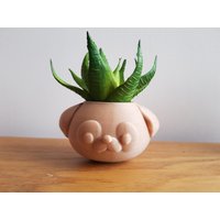 Hund Planter | Mops Blumentopf Doggy Tier Pflanzer Süße Pflanzer|Innentopf|Blumentopf|Geschenk|Geschenk|Kübel|Topf|Sukkulenten von ReadySetMade