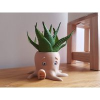 Oktopus Übertopf | Tier Pflanzer Süsser Blumentopf Kaktus Pflanzgefäß Schreibtisch Planter Geschenk Planter| Sukkulenten von ReadySetMade