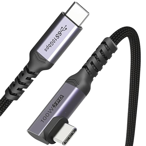 Reagle Angular Thunderbolt 3 Kabel USB-C 100W 4K 60Hz SuperSpeed USB 3.2 Gen 2 bis zu 10 Gbps Power Delivery PD für iPhone 15 Samsung S23 S24 Note 10 iPad MacBook Tablets (3m) von Reagle