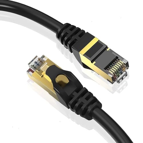 Reagle Cat 8 Ethernet Kabel - Ultra High-Speed 40Gbps, 2000MHz, RJ-45 Stecker, Abschirmung gegen Störungen, vergoldete Stecker, robust und langlebig, ideal für Rechenzentren und Gaming - 2m von Reagle