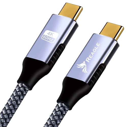 Reagle Thunderbolt 3 Kabel USB-C SuperSpeed 3.2 Gen 2 Power Delivery 100W 20Gb 4K 60Hz Nylongeflecht und Aluminiumspitzen (2m) von Reagle
