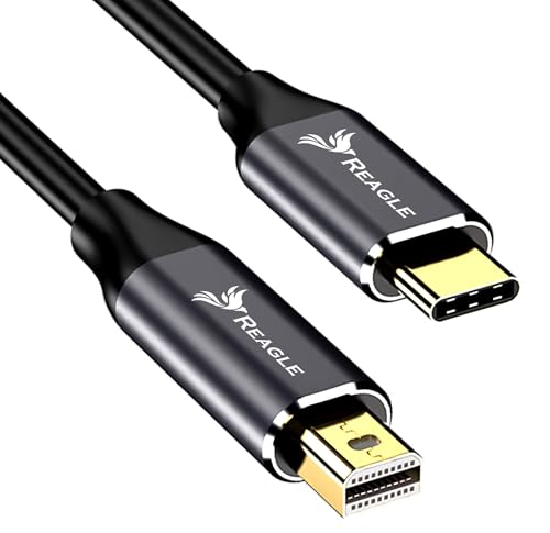 Reagle USB-C zu Mini DisplayPort 4K 60Hz 10 Gbps 7.1 Dolby Digital Plug and Play Betrieb Vergoldete Stecker Aluminiumanschlüsse, nicht Unterstützung Datenübertragung 3M Kabel von Reagle