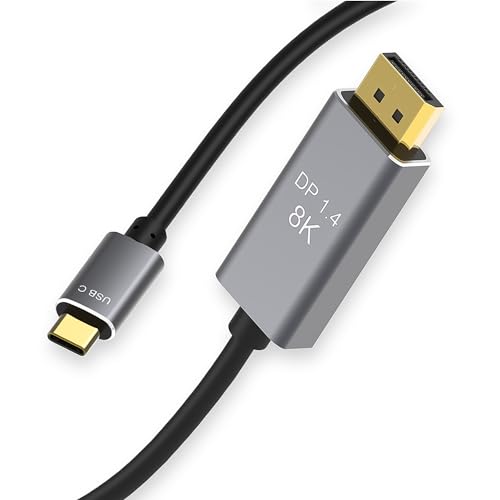 Reagle USB-C auf Displayport DP 8K 4K 144Hz Adapterkabel 1.8m Kabel USB C DP 7.1 und 5.1 Audio Thunderbolt mit MST Freesync Für Telefon Laptop Monitor Reagle USB-C auf Displayport DP 8K 4K 144Hz Adapterkabel 1.8m Kabel USB C DP 7.1 und 5.1 Audio Thunderbolt mit MST Freesync Für Telefon Laptop Monitor von Reagle