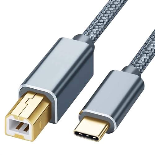 Reagle USB-C auf USB-B Druckerkabel 3M 480 Mbps USB 2.0 Plug & Play, kompatibel mit HP Canon Epson Xerox Brother für Laptop PC stabil und langlebig Reagle USB-C auf USB-B Druckerkabel 3M 480 Mbps USB 2.0 Plug & Play, kompatibel mit HP Canon Epson Xerox Brother für Laptop PC stabil und langlebig von Reagle