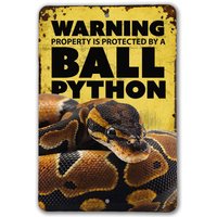Achtung Ball Python Zeichen | Königspython Warnschild Achtung Ball Python Zeichen | Königspython Warnschild von RealCoolStickers