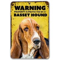 Warnung Basset Hound Zeichen | Hund Warnschild Ein Ist Signiert von RealCoolStickers