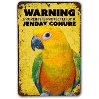 Warnung Jenday Conure Schild | Papagei Warnschild Zeichen von RealCoolStickers