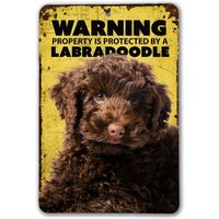 Warnung Labradoodle Zeichen | Hund Warnschild von RealCoolStickers