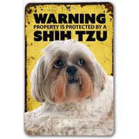 Warnung Shih Tzu Zeichen | Hund Warnschild Lustiger Geschenk von RealCoolStickers