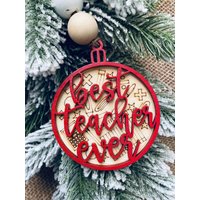 Lehrer-Weihnachtsschmuck - Lehrer-Dankesgeschenk Lehrer-Weihnachtsgeschenk von RealCraftWives