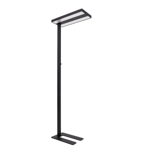 RealLED LED Büro Arbeitsplatz Standleuchte Officedesk 80 Watt 4000K Schwarz von RealLED