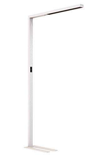 RealLED LED Officeflow Stehleuchte 80W tageslichtabhängige Dimmung ideal fürs Büro (Silber, 4000K Neutralweiß) von RealLED