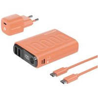 RealPower PB-10000 Power Pack Powerbank 10000 mAh Li-Ion USB, USB-C® Orange von RealPower