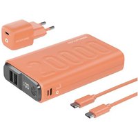 RealPower PB-20000 Power Pack Powerbank 20000 mAh Li-Ion USB, USB-C® Orange von RealPower