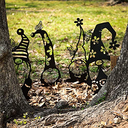 RealSteel Echte Marke I Metallpfahl für den Außenbereich I 4 Stück I Rasenornamente und Statuen I Weihnachtsdekoration von RealSteel