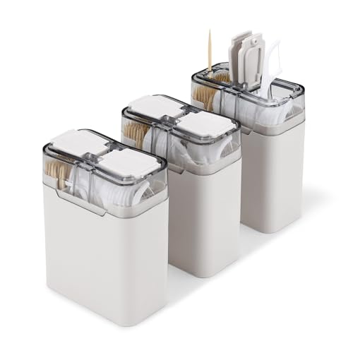 Realand 2-in-1-Zahnstocher und Zahnseide-Picker-Spender, 3 Zahnstocherhalter mit 360 Zahnstochern und 90 Zahnseide-Sticks, Zahnseide-Picker-Spender für Zuhause und Reisen Realand 2-in-1-Zahnstocher und Zahnseide-Picker-Spender, 3 Zahnstocherhalter mit 360 Zahnstochern und 90 Zahnseide-Sticks, Zahnseide-Picker-Spender für Zuhause und Reisen von Realand