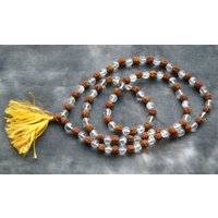 Bergkristall-Rudraksha-Mala 7mm ~ Shiva Original Aus Nepal | 1486 von RealasiaDE