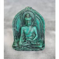 Buddha Stele Klein ~ Statue Türkis Original Nepal | 1530 von RealasiaDE
