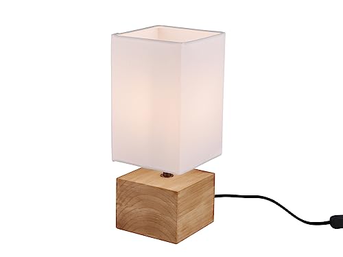 meineWunschleuchte Tischleuchte 30cm mit eckigem Naturholzsockel und Stoffschirm Weiß meineWunschleuchte Tischleuchte 30cm mit eckigem Naturholzsockel und Stoffschirm Weiß von meineWunschleuchte