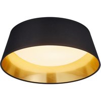 Reality LED-Deckenleuchte R62871279 schwarz gold Stoff Kunststoff H/D: ca. 12x34 cm von Reality