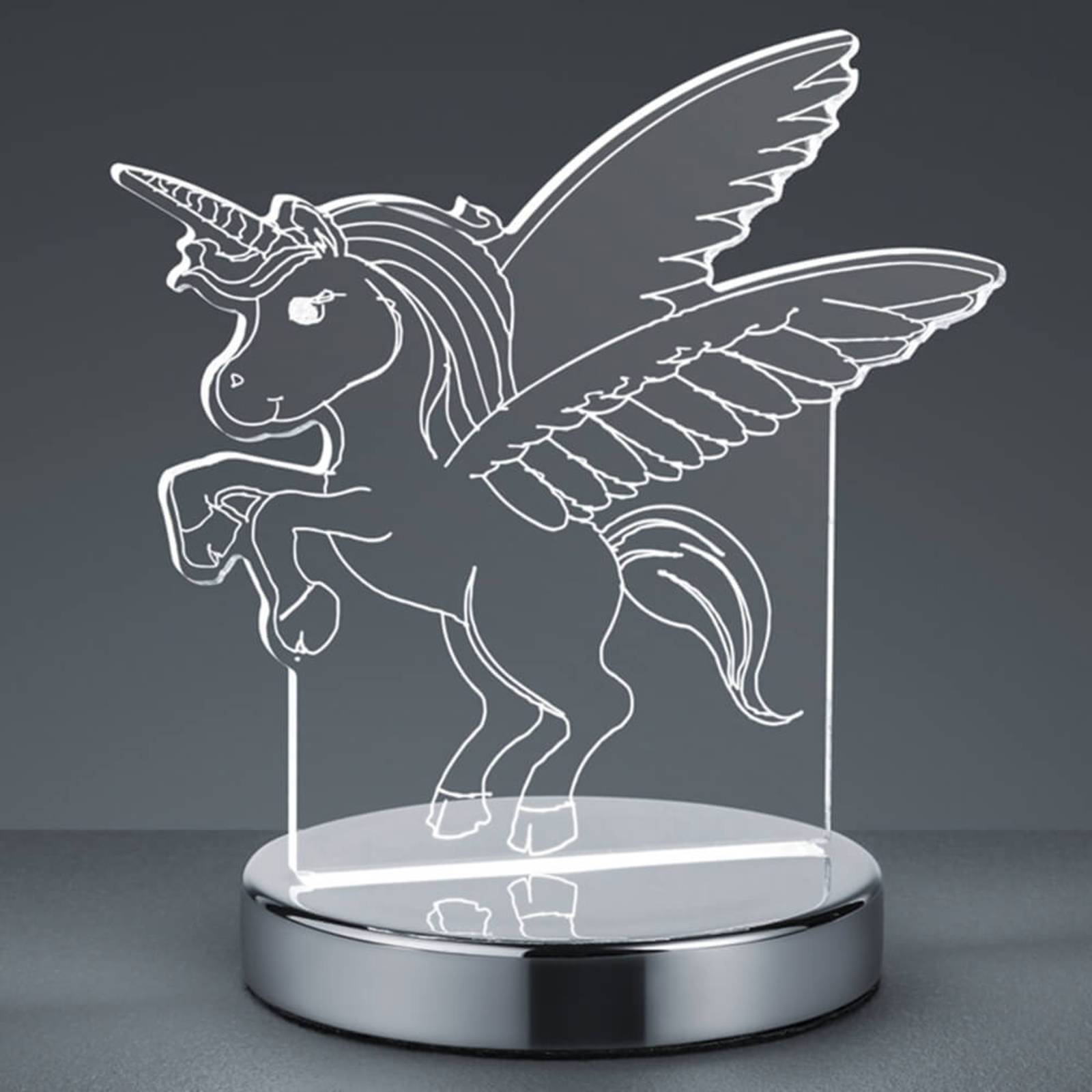 3D-Hologramm-Tischleuchte Karo m. Einhorn-Motiv 3D-Hologramm-Tischleuchte Karo m. Einhorn-Motiv von Reality Leuchten
