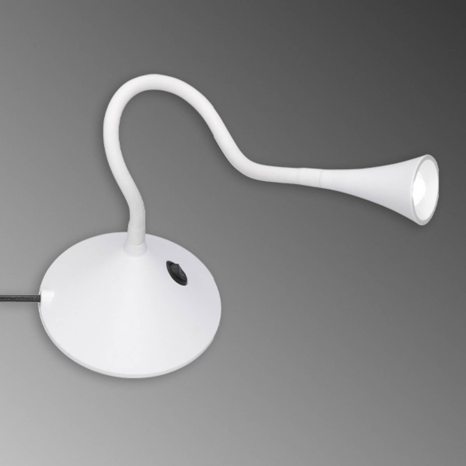 Flexible LED-Tischleuchte Viper in Weiß von Reality Leuchten