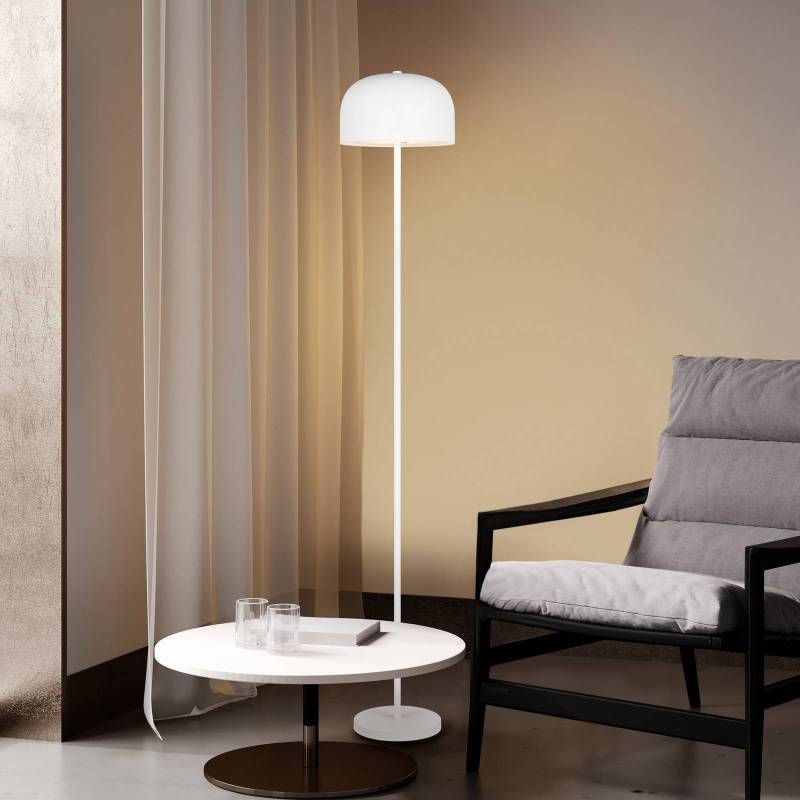 LED-Akku-Stehleuchte Jeff, weiß, Metall, Höhe 147 cm von Reality Leuchten
