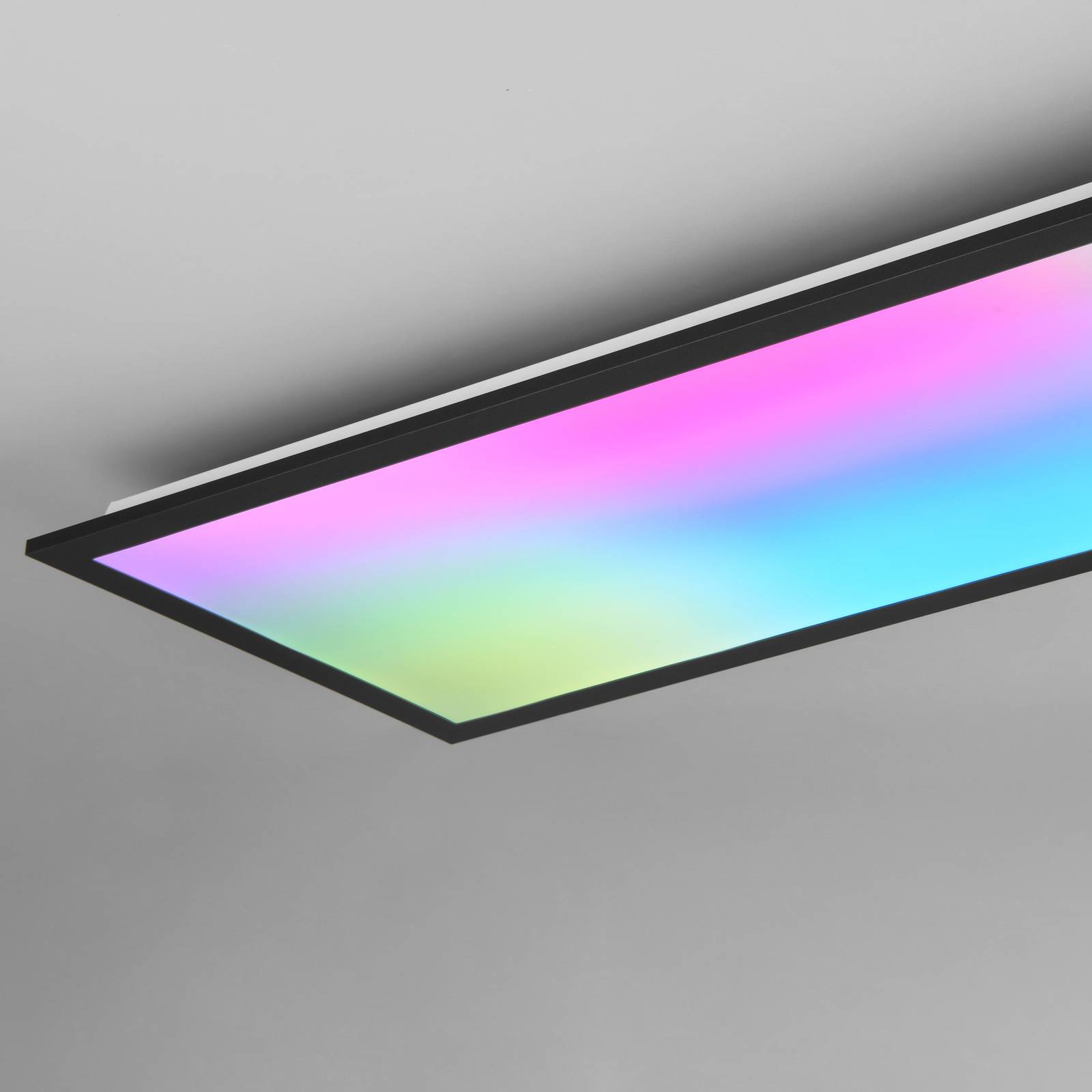 LED-Deckenleuchte Beta, Länge 80 cm, schwarz, RGBW, CCT von Reality Leuchten