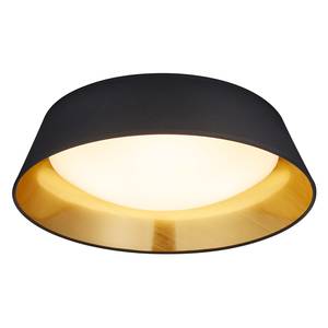 home24 LED-Deckenleuchte Ponts Ø 45cm Schwarz Mischgewebe Nicht austauschbare LEDs von home24