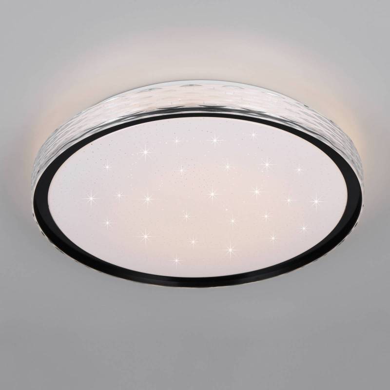 LED-Deckenleuchte Varda, schwarz, Ø 39 cm, Fernbedienung von Reality Leuchten
