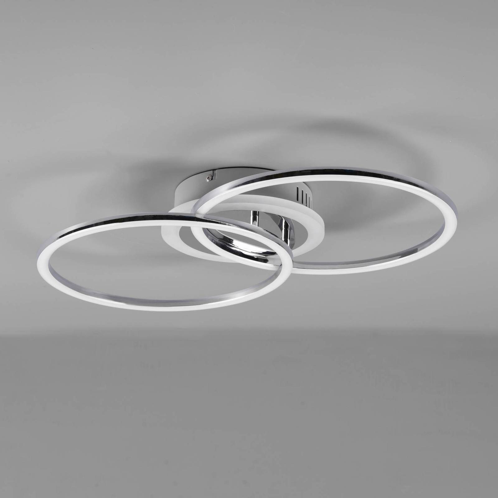 LED-Deckenleuchte Venida im Ringdesign, chrom von Reality Leuchten
