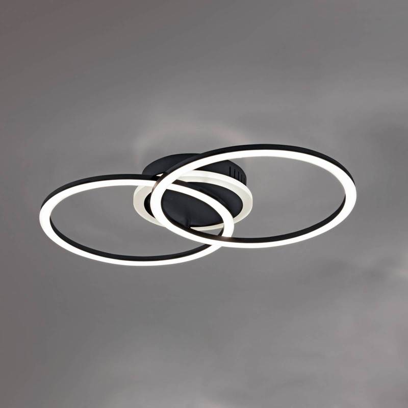 LED-Deckenleuchte Venida im Ringdesign, schwarz von Reality Leuchten
