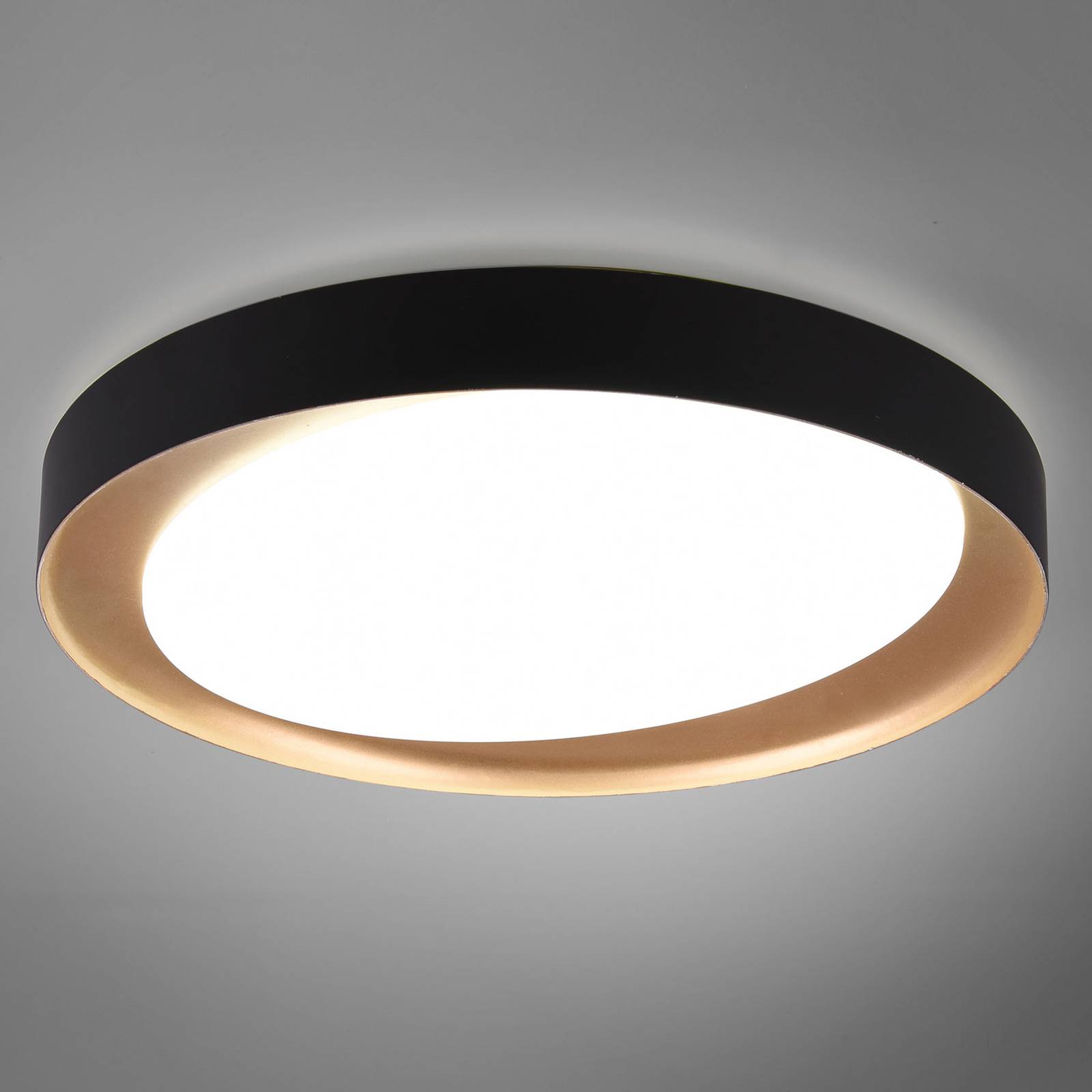 LED-Deckenleuchte Zeta tunable white, schwarz/gold von Reality Leuchten