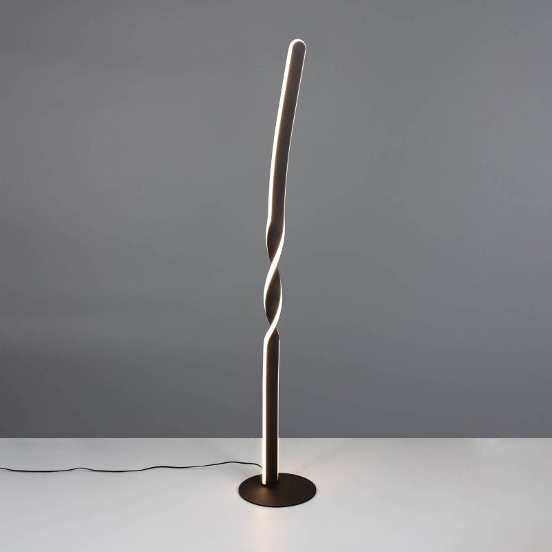 LED-Stehleuchte Ginko, schwarz matt, Metall, Höhe 110 cm von Reality Leuchten