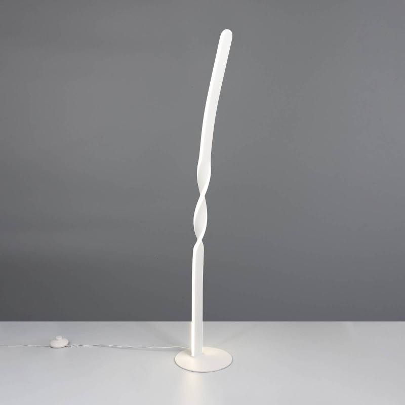 LED-Stehleuchte Ginko, weiß matt, Metall, Höhe 110 cm von Reality Leuchten