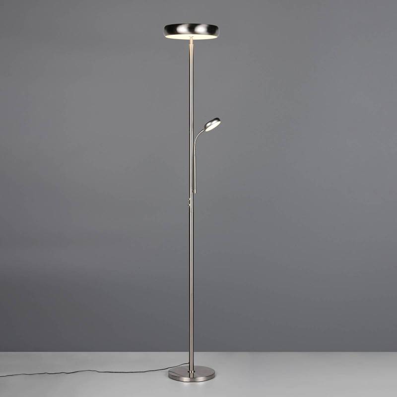 LED-Stehleuchte Palermo, nickel matt, Fernbedienung, Memory von Reality Leuchten
